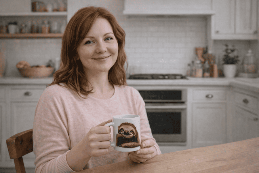 šálka s motívom Krásny deň mk